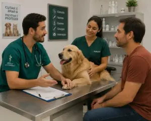 consulta veterinária para cachorro